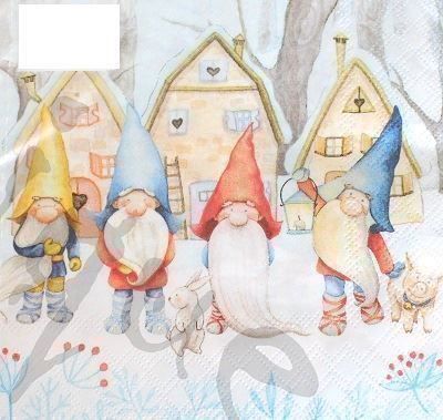 Tovaglioli: Serviette gnomes (1224) 2Stk. – Nuovo (secondo la descrizione) da Schlatt TG venduto da kreativ-atelier