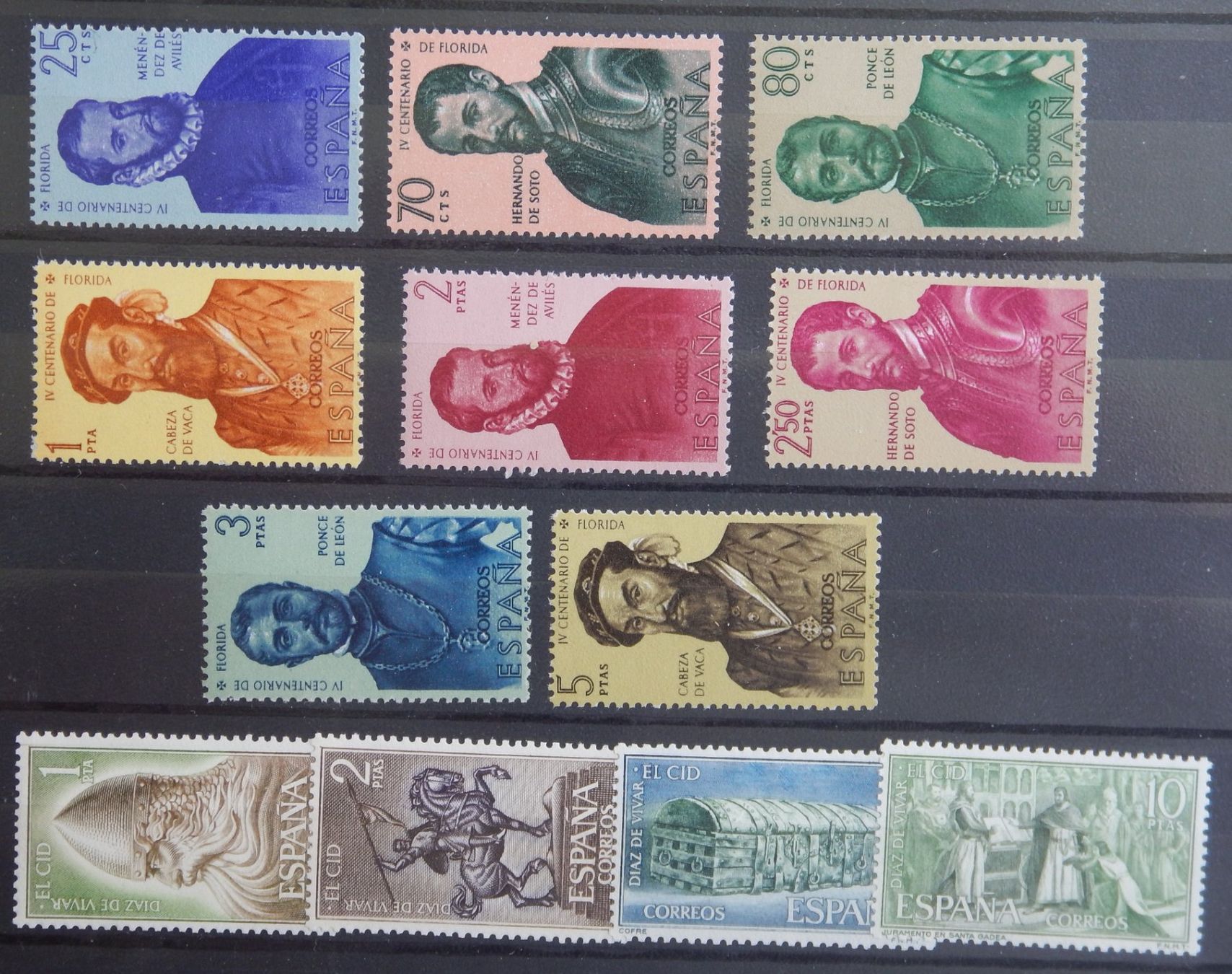 Tutti i francobolli: Spanien ex. Kat. 1193-1337 ** Kat. 18 Euro – Usato da Zürich venduto da Muehlekauf