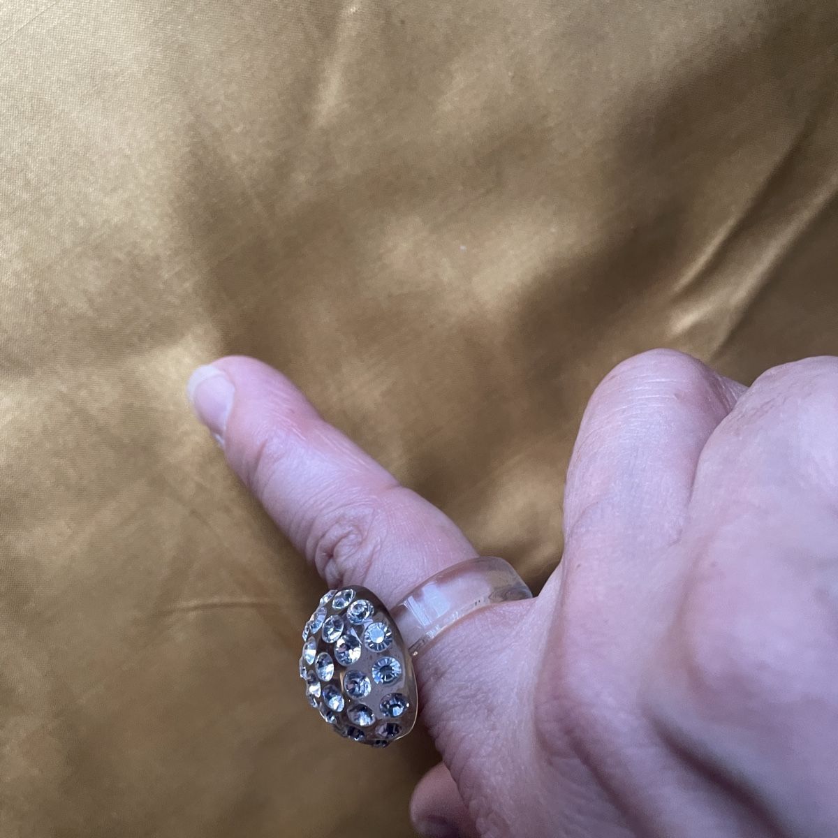Anelli: Vintage 1990s ring with strass stones transparent – Nuovo (secondo la descrizione) da Zürich venduto da MISSYS-WONDERBAG 3