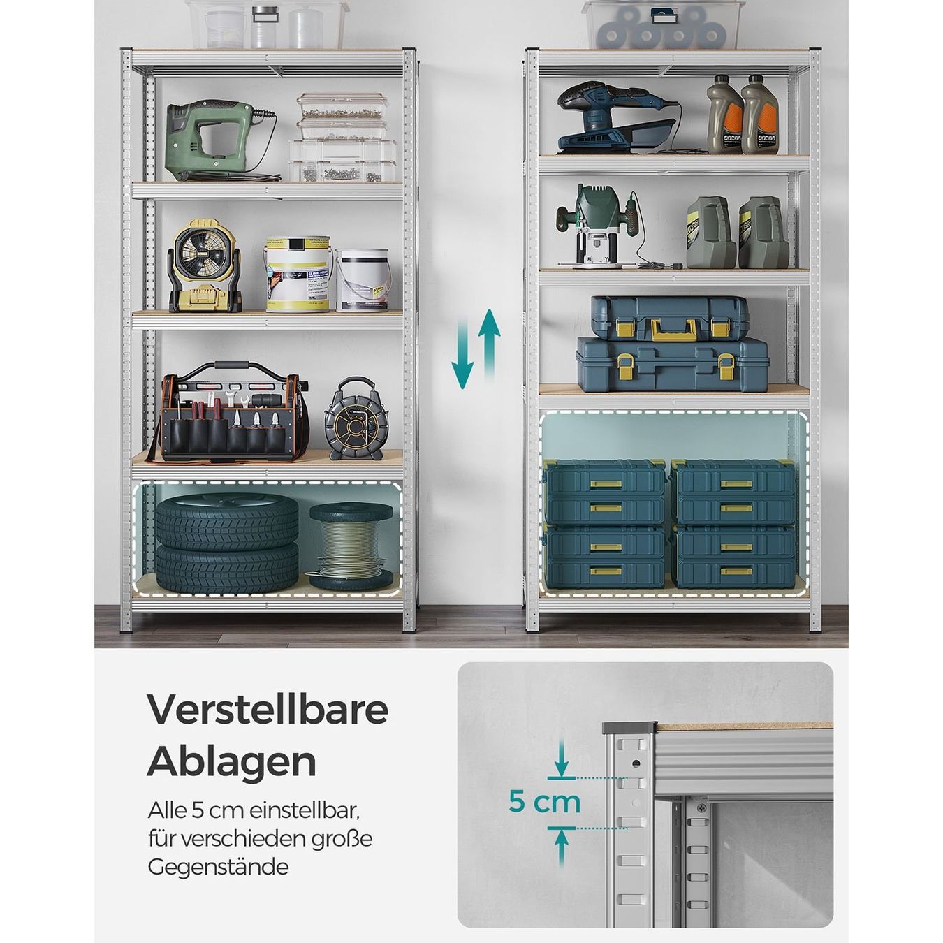 Scaffali: 2er Set Lagerregal Kellerregal Schwerlastregal PLUTO – Nuovo e nell'imballaggio originale da Lachen SZ venduto da MAMORU-MOEBEL 3