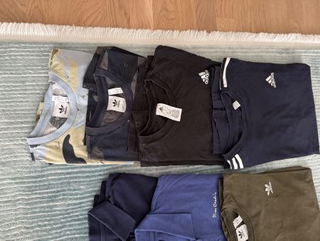 5x T-Shirts und Poloshirts Adidas Pierre Cardin H&M L