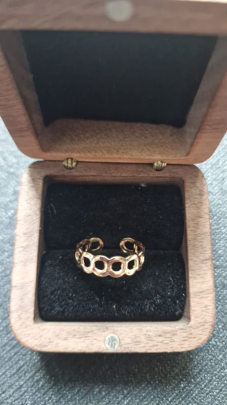 Anelli: Ring chromstahl, goldfarbend Grösse 54 – Nuovo (secondo la descrizione) da St.Gallen venduto da Dombidor