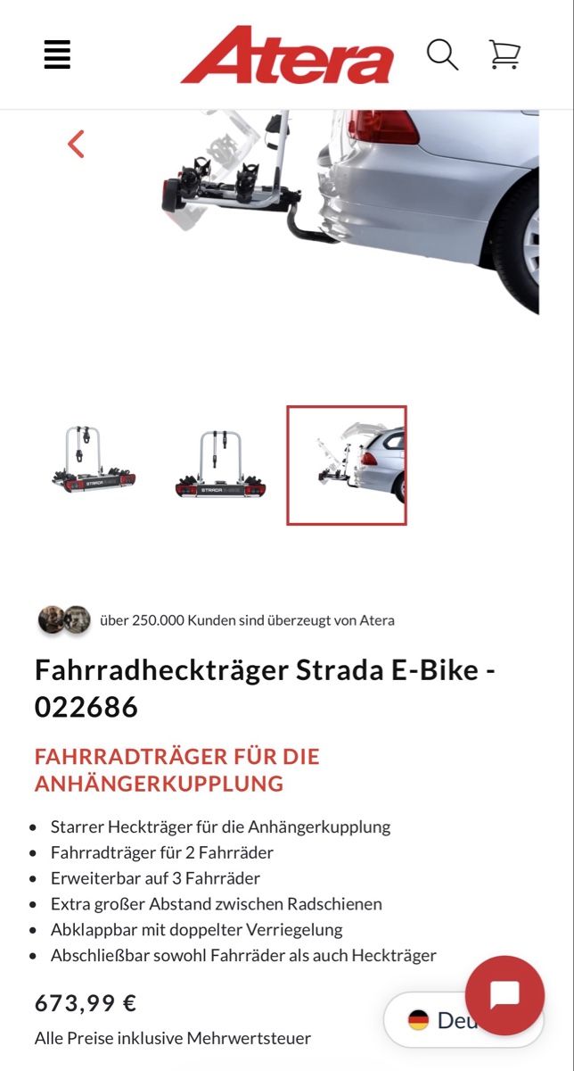 Travi: Fahrradheckträger Strada E-Bike – Usato da Goldau venduto da boe_q8g7 1