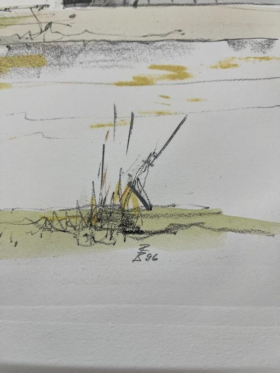 Grafica & Litografie: Robert Burkhard LITHOGRAPHIE ST.URSANNE SIGNIERT – Usato da Gersau venduto da grafik-kunst 4
