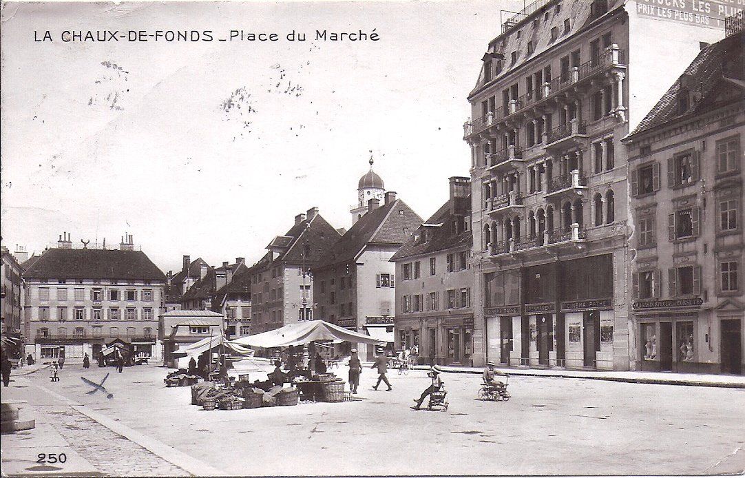 Ansichtskarten: CHAUX-de-FONDS, place du marché – Gebraucht aus Les Verrières von Scampi0