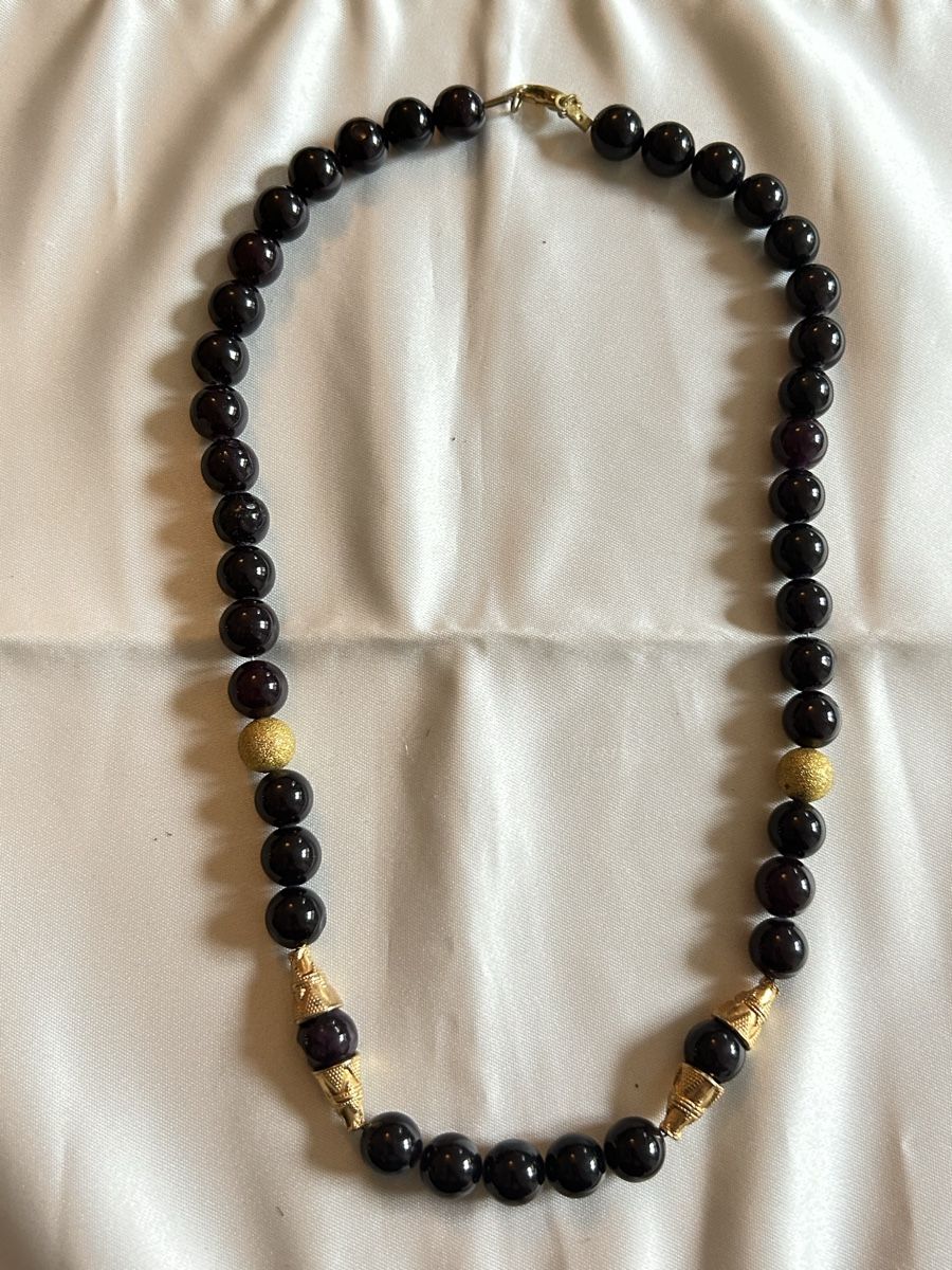 Catenine: Onyx-Kette aus TIBET – Usato da Bern venduto da FreitagsSachen22