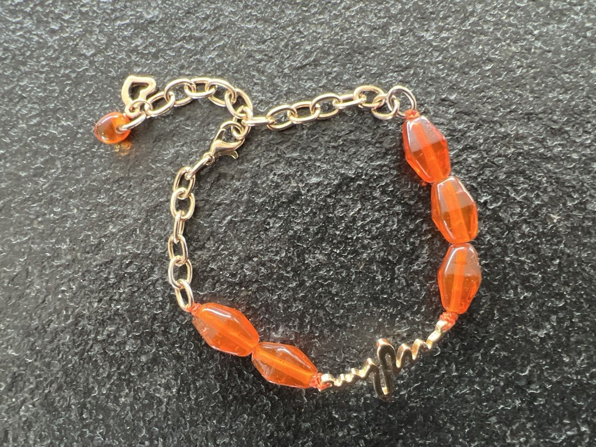Bracciali & Braccialetti: Designer Armband Gold/Orange Glasperlen – Usato da HORGEN venduto da vladibarca10