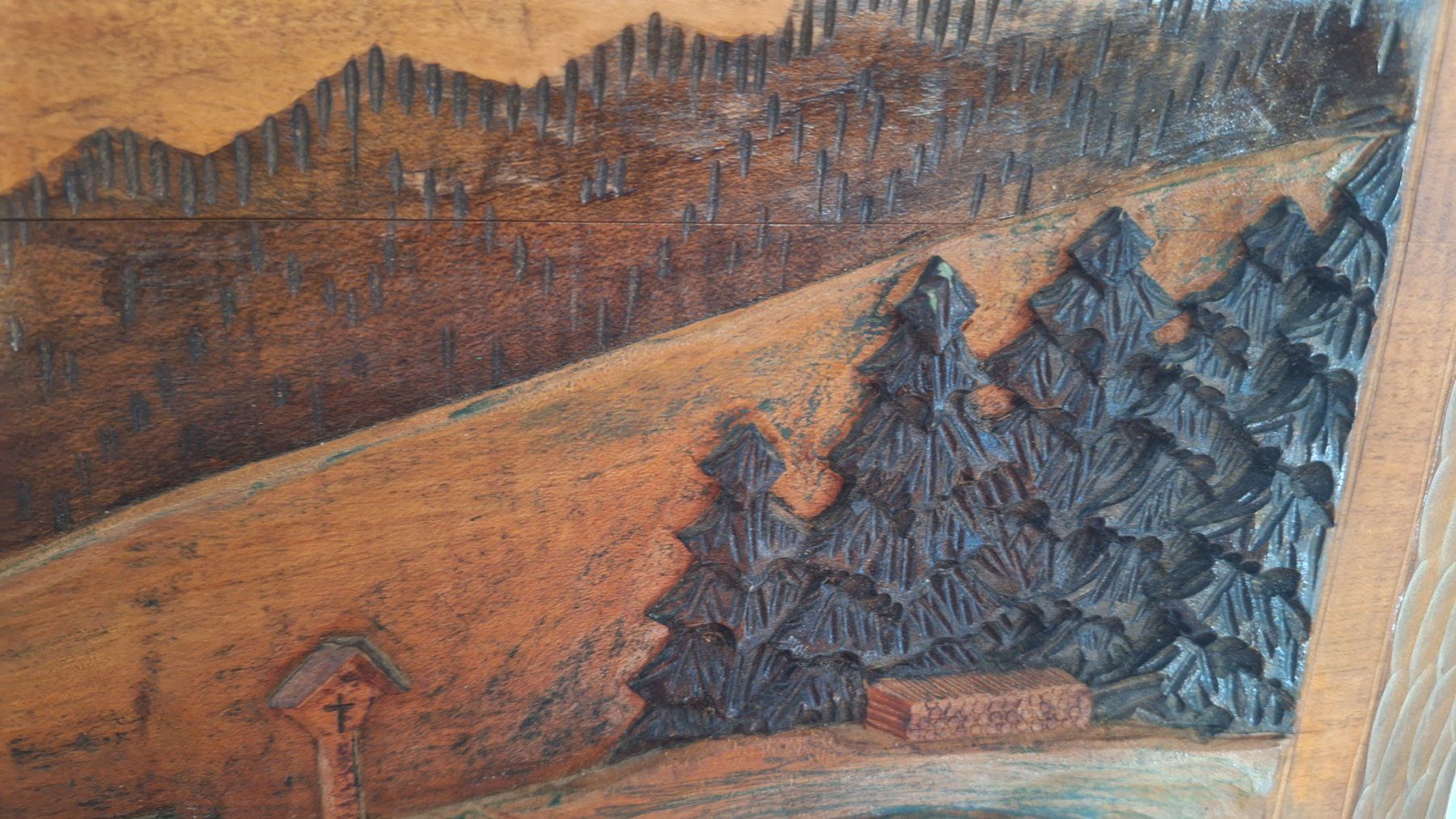 Foto & Immagini: altes Holzbild ,Landschaft – Usato da Arlesheim venduto da shopradl 8