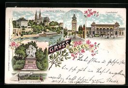 Litho Basel, Das Münster mit der Pfalz,