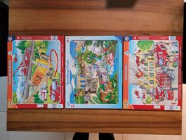 3 absolut neue Puzzle, Alter 3+ und 4+, Masse 37cm/29cm