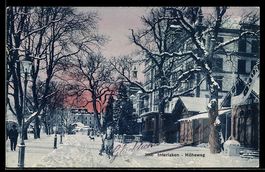 AK Interlaken, Höheweg, Straßenpartie im Winter