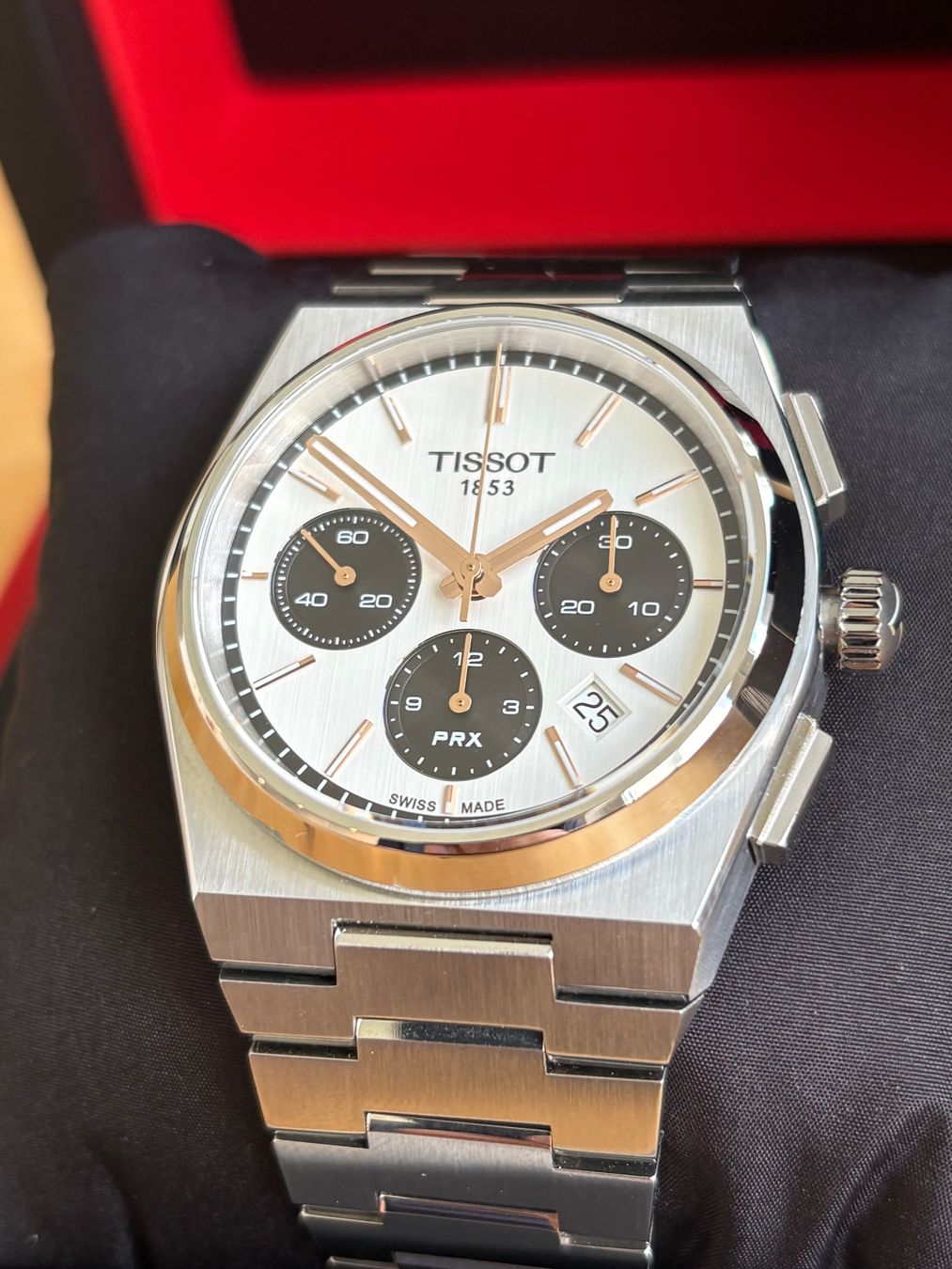 Tissot Orologi: TISSOT PRX 42mm Chronograph Automatic Fullset NEU – Nuovo e nell'imballaggio originale da Birsfelden venduto da Mynos 6