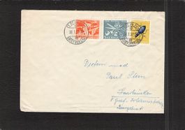 Beleg mit Mischfrankatur Pro Juv./Pro Patria/Freim.,30.l.57