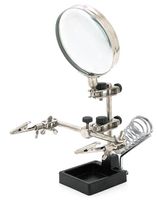 Dritte Hand mit 90mm Lupe und Lötkolbenhalter/Troisième Main