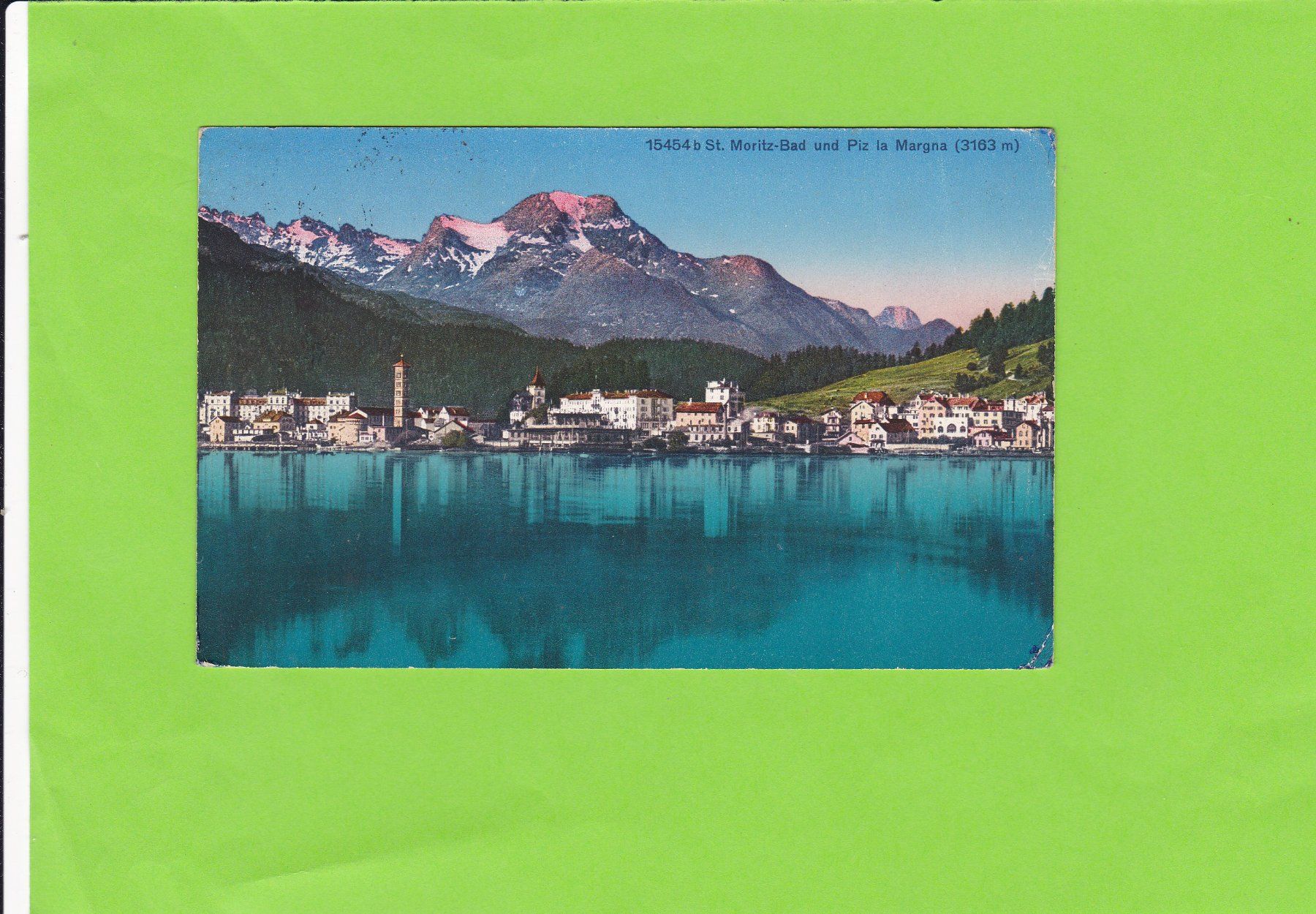 Ansichtskarten: St. Moritz-Bad, coloriert – Gebraucht aus St. Peterzell von neckertal