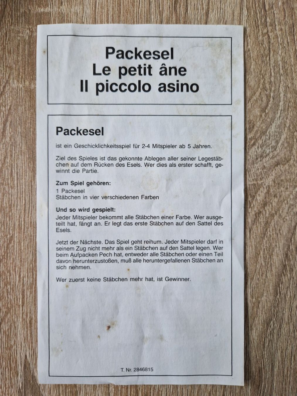 Spiele: Packesel Geschicklichkeitsspiel – Gebraucht aus Rebstein von Ajs_Toy_Palast_1 4