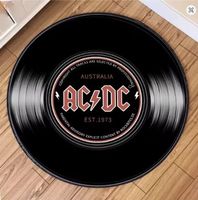 AC/DC Vinyl Schallplatte Teppich, neuwertig, D= 120 cm