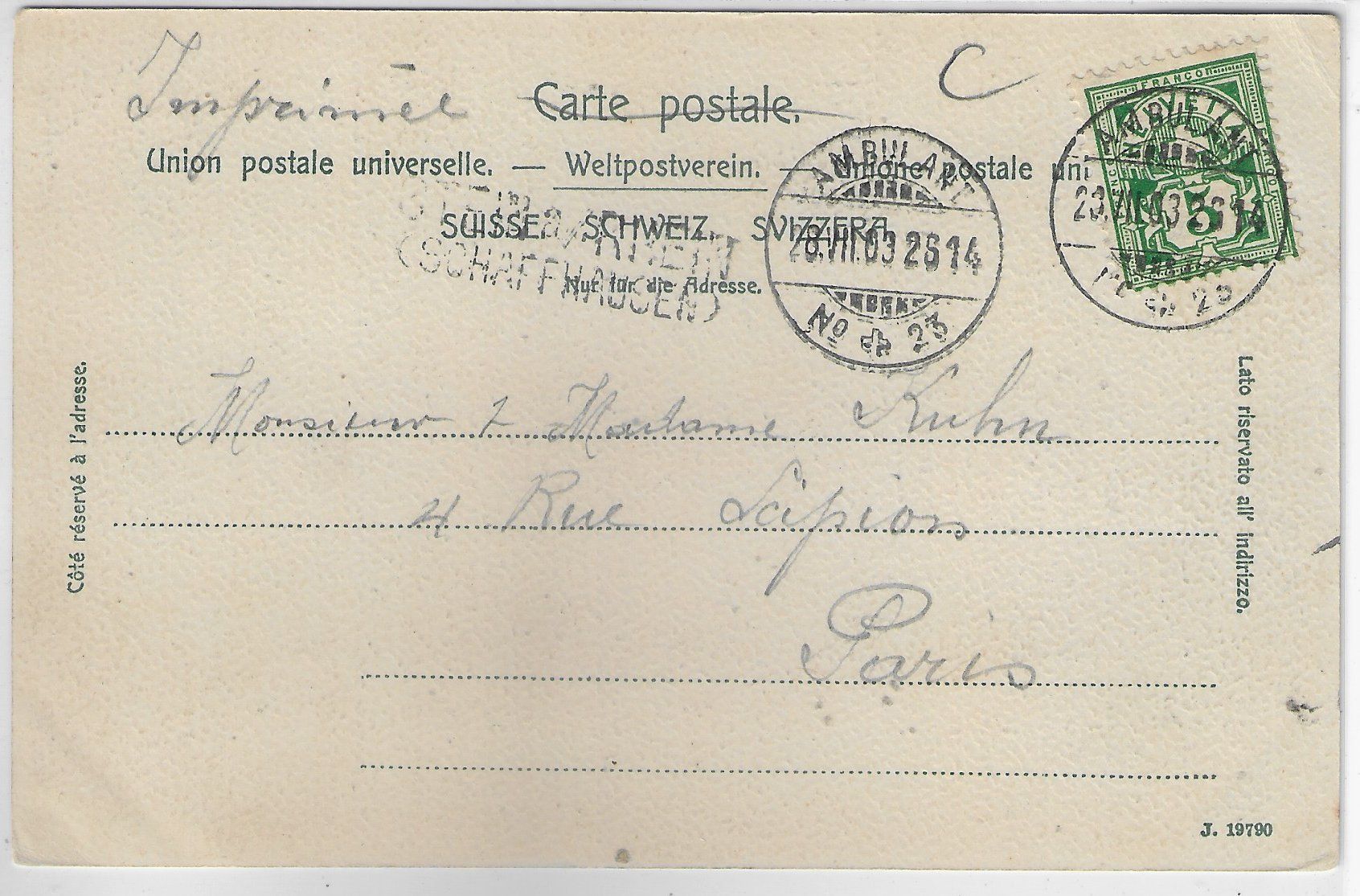 Cartoline postali: Stein a. Rhein - Rathaus - Litho – Usato da Ettingen venduto da Kartenplanet 1