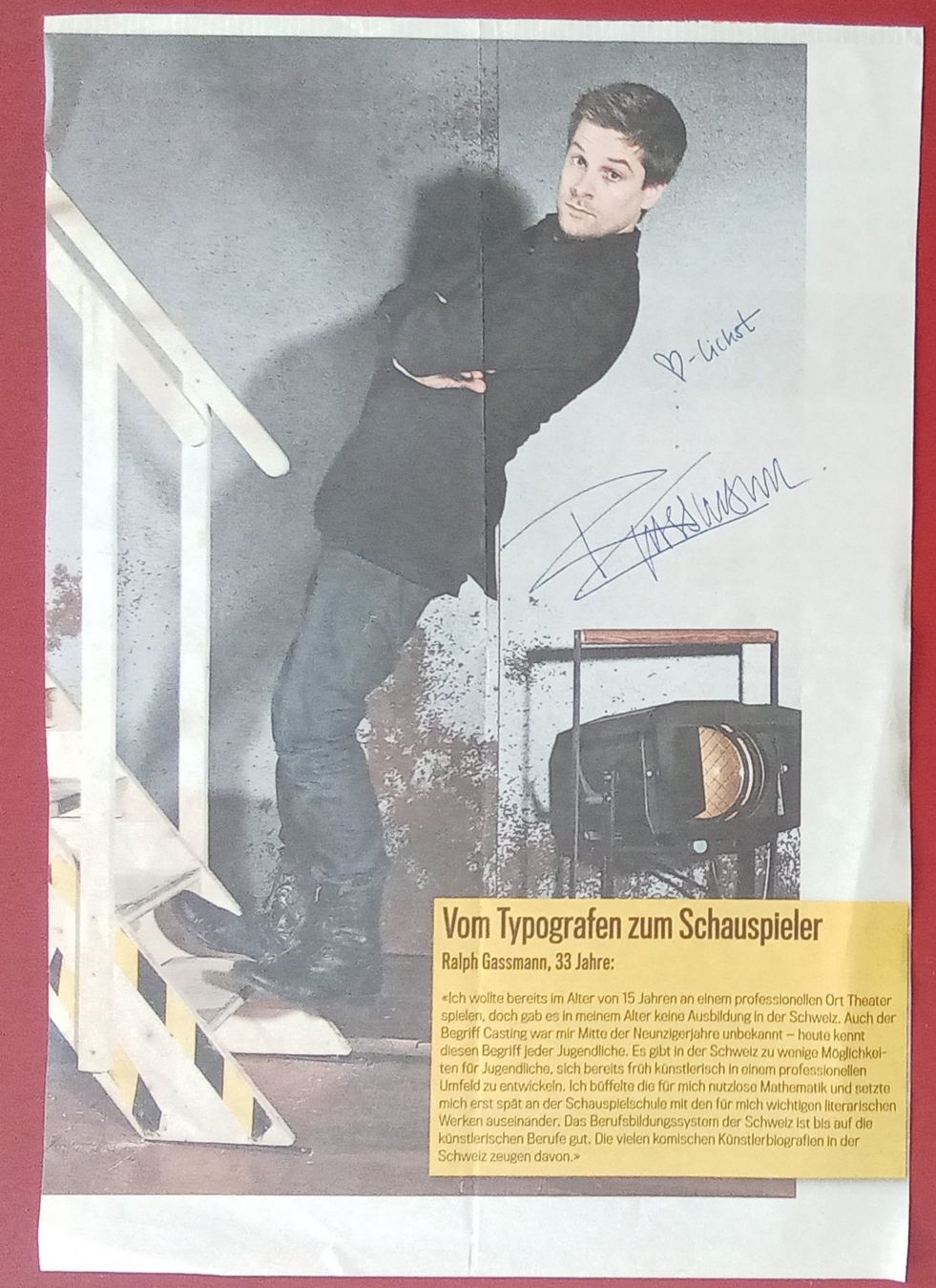 Autographes: Ralph Gassmann Autogramm signiert Magazinbild – D'occasion à Bischofszell par Gottselig