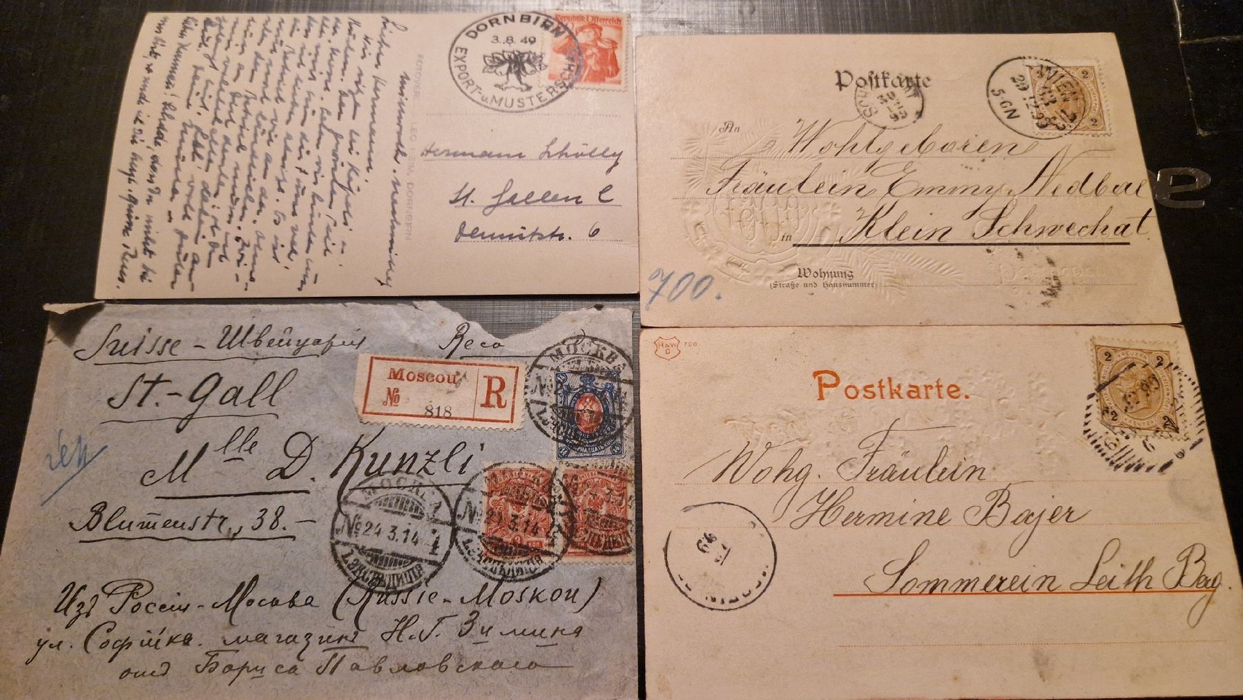 Tutti i francobolli: 19 "spezielle" PK u. Briefe ab 1899 – Usato da Wetzikon ZH venduto da Oldieslover