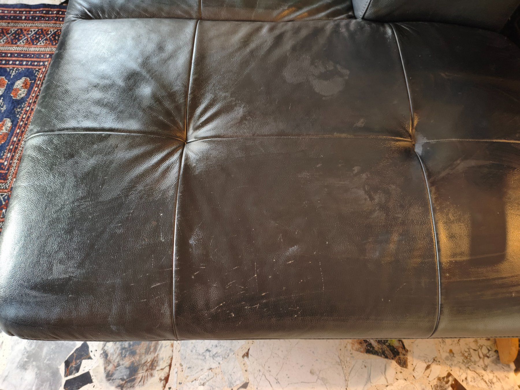 Sofas: Ecksofa Leder schwarz 245cmx285cm – D'occasion à Hinwil par EdwinT 2