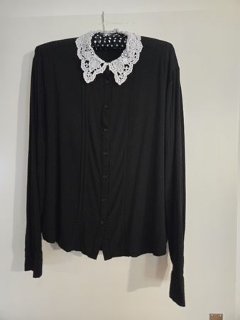 La Redoute Bluse, schwarz, Gr. 42 neuwertig & Spitze!