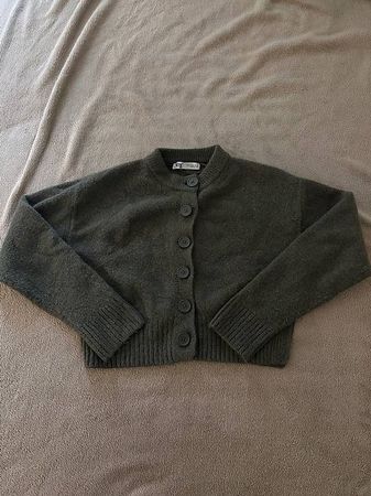 ZARA Cardigan Khaki/Olivgrün  Gr. S