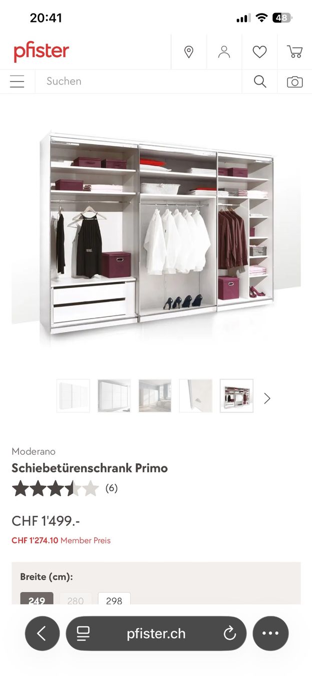 Pfister Armadi: Geräumiger Kleiderschrank – Usato da Brugg AG venduto da nan_7qsj 2