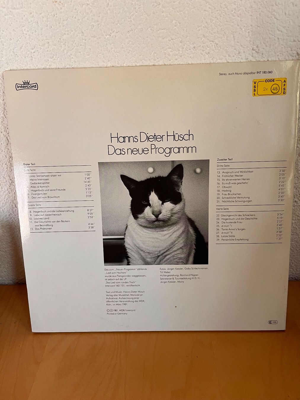 Dischi in vinile: Hanns Dieter Hüsch : Das neue Programm, Doppel Schallplatte – Usato da Rüdlingen venduto da Timber_11 1