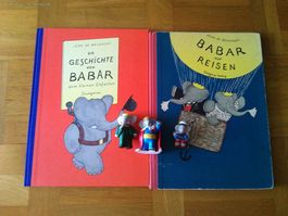 2 X CLASSIC GROSSBAND: Babar Buch + 3 Figuren