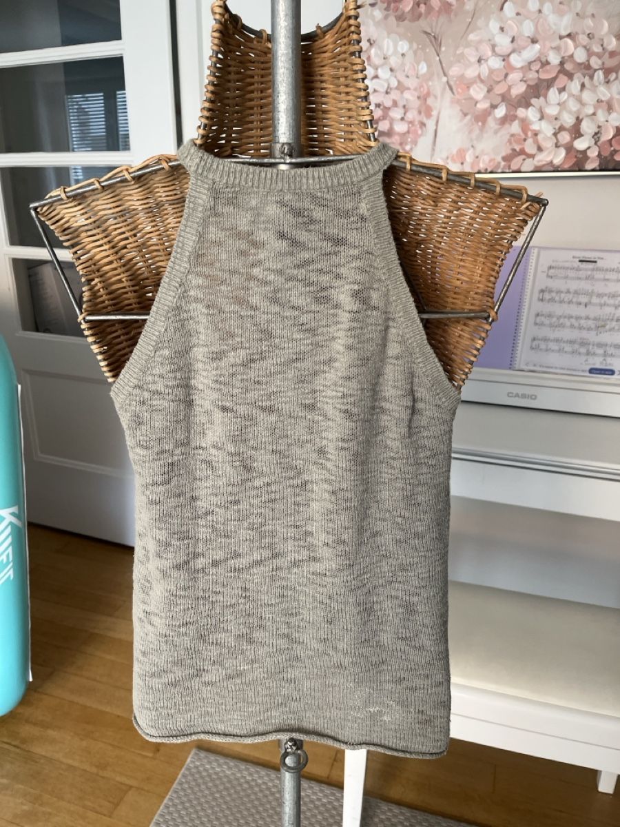 H&M Top: Stricktop H&M, Khaki, Baumwolle, S – Usato da Solothurn venduto da Bobesch08 3