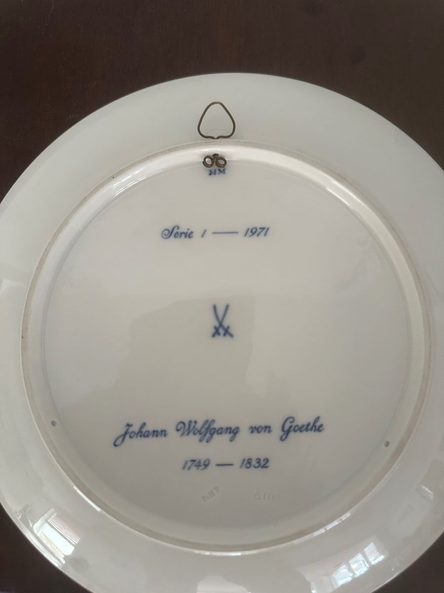 Piatti: Meissen Wandteller, Goethe – Usato da Herbriggen venduto da Sehrazade 1