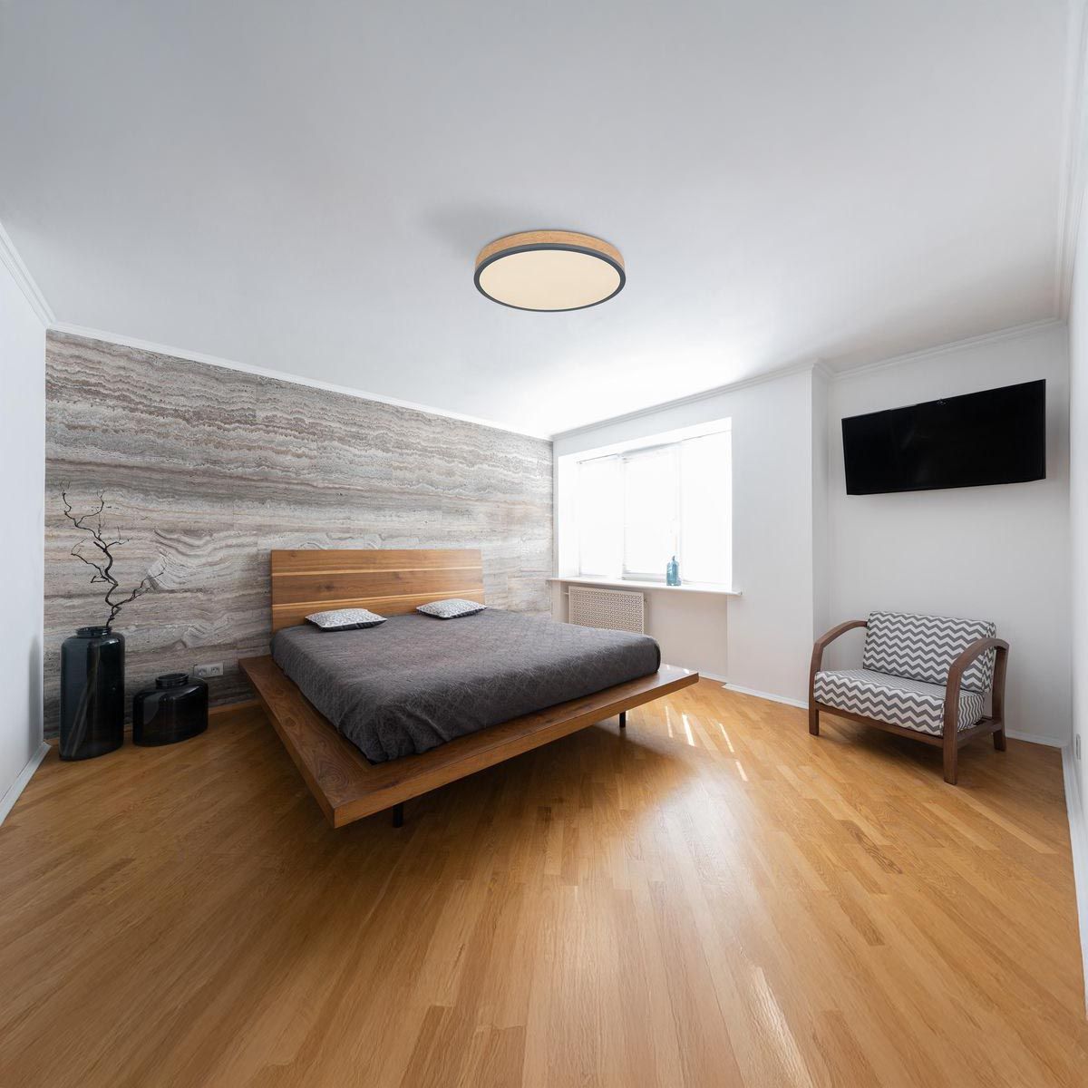 Kronleuchter & Deckenlampen: LED Deckenleuchte, Holzoptik, 45 cm Ø – Neu (gemäss Beschreibung) aus Kreuzlingen von Smart-Light 1