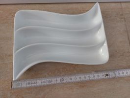 Platnage Design Ondulé Blanc Porcelaine, pour les olives!