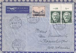 Versuchsflug DDL Zürich - Frankfurt - Kopenhagen 1946