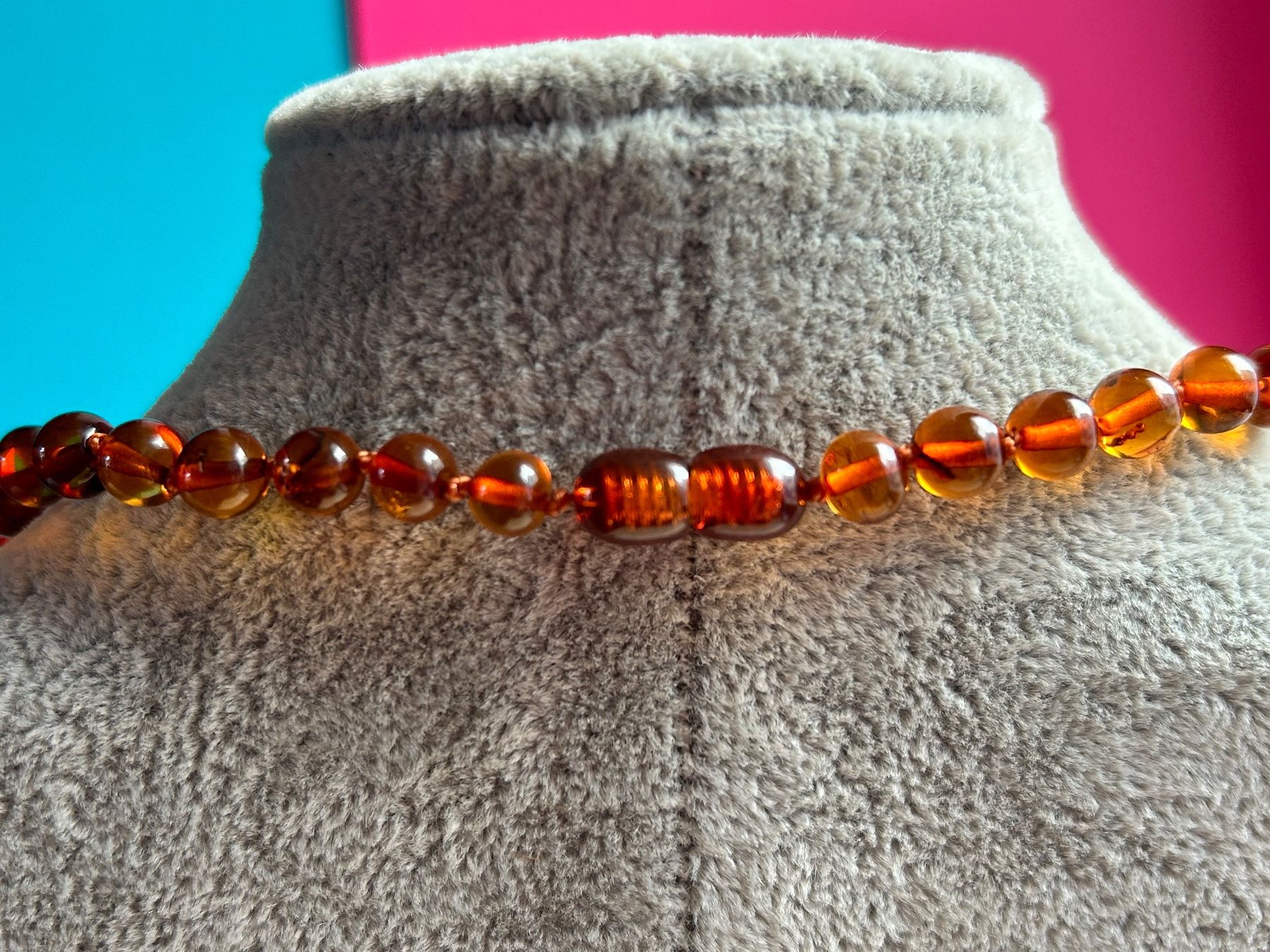 Catenine: Bernsteinkette klassisch leuchtend (45cm) – Nuovo e nell'imballaggio originale da Dittingen venduto da Bijoubelle 5