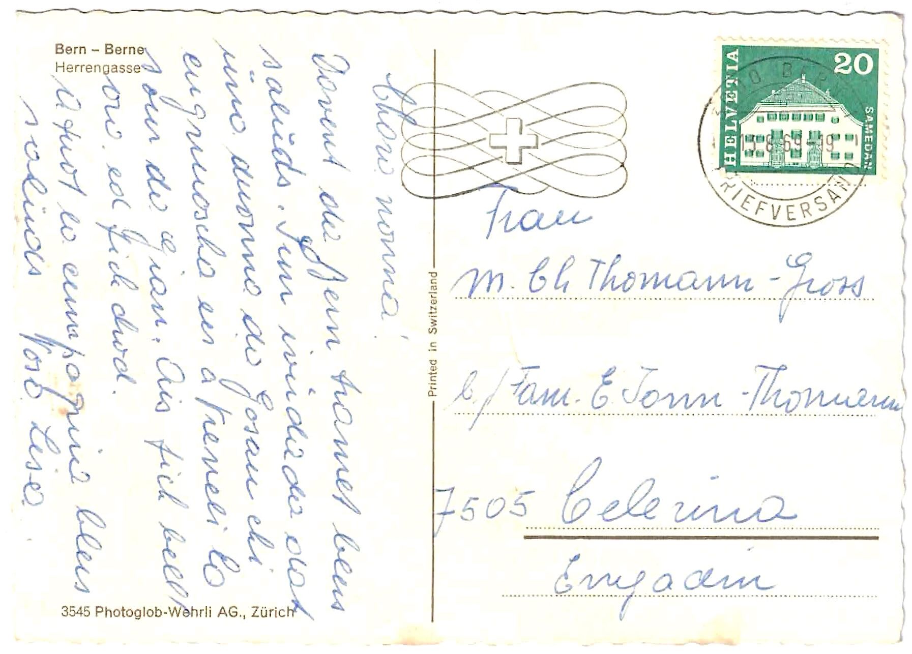Cartoline postali: BERN - Herrengasse ca. 1965 (BE) – Usato da Oberdorf BL venduto da Hopfehuepfer 2