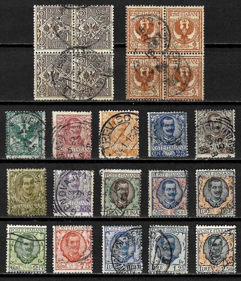 Tutti i francobolli: 1901 Italien Regno Floreale /° – Usato da Sorengo venduto da eme_wk9w