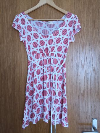 ICHI süsses Sommerkleidchen Gr. S rot-weiss