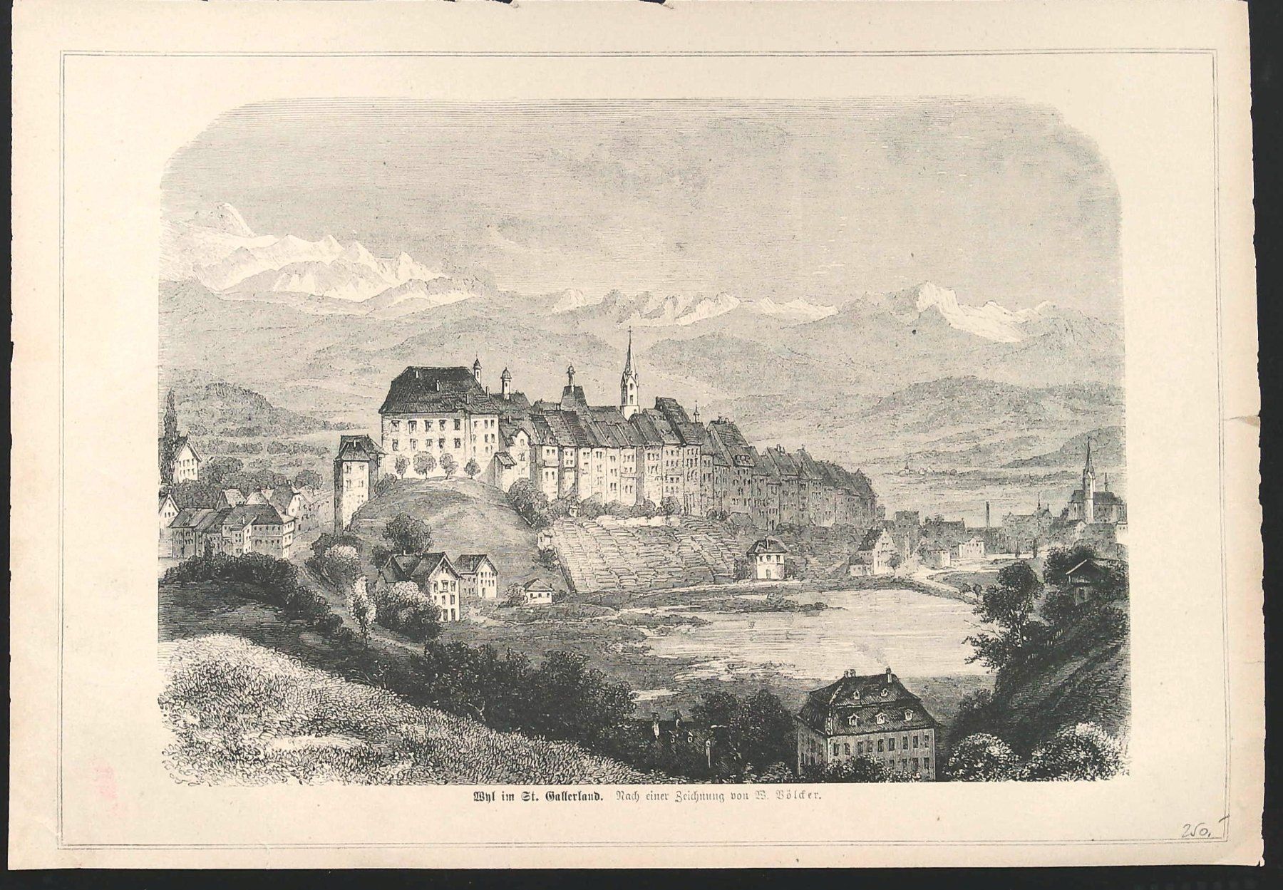 Incisioni: Wil Holzstich   um 1870 selten – Usato da Rafz venduto da Helvet32