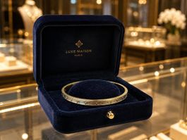 Eleganter Damen Armreif Goldfarben mit römischen Zahlen – 