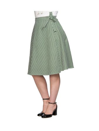 Banned Retro STRIPE AND RIPE WRAP SKIRT M