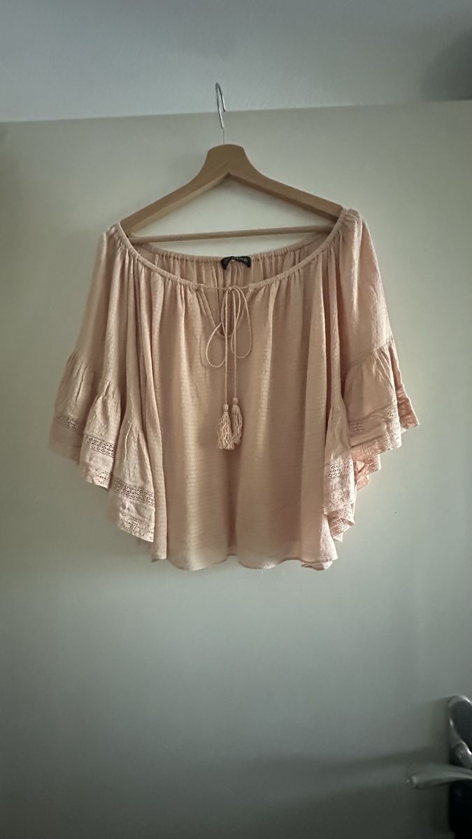 Zara Chemisiers: Zara Boho Bluse Altrosa Gr. L Off Shoulder Sommer – D'occasion à Winterthur par whatdreamz
