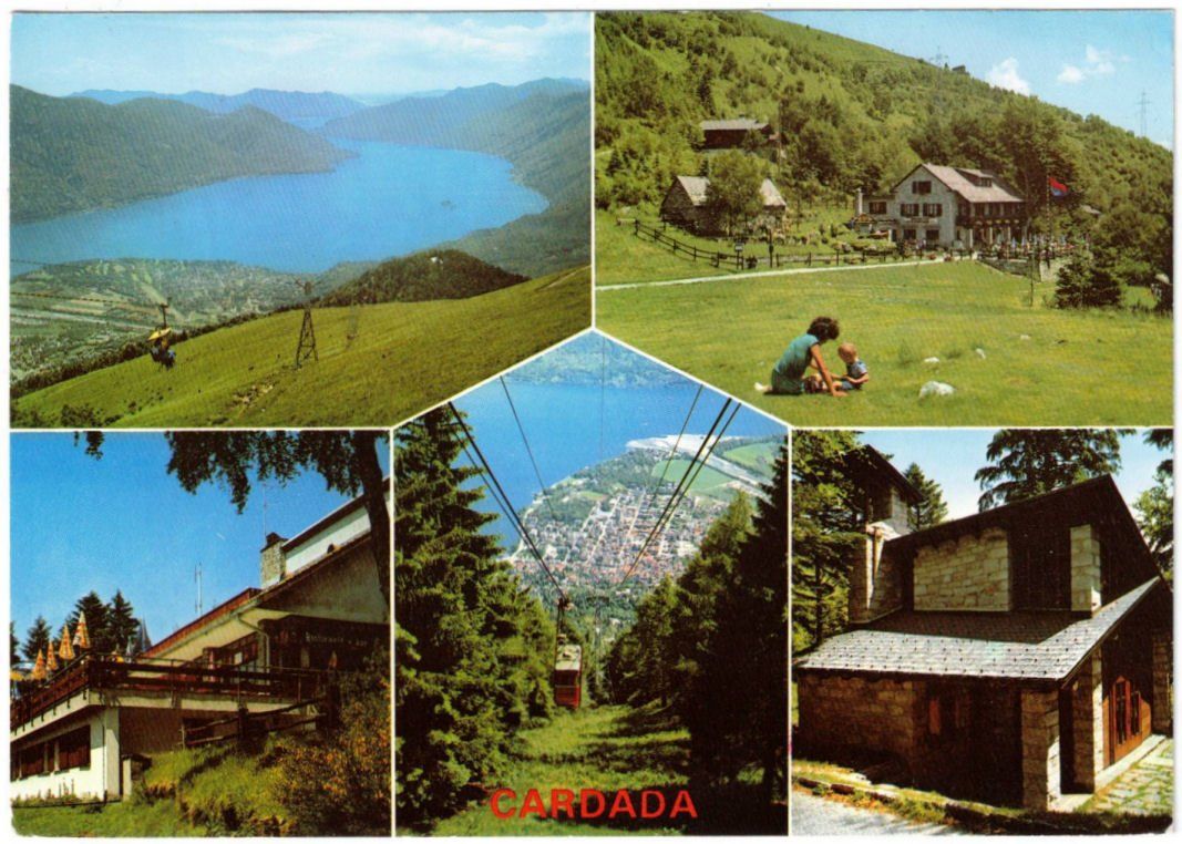 Cartoline postali: Locarno - 5 Bild AK Cardada – Usato da Binningen venduto da Mountainrider