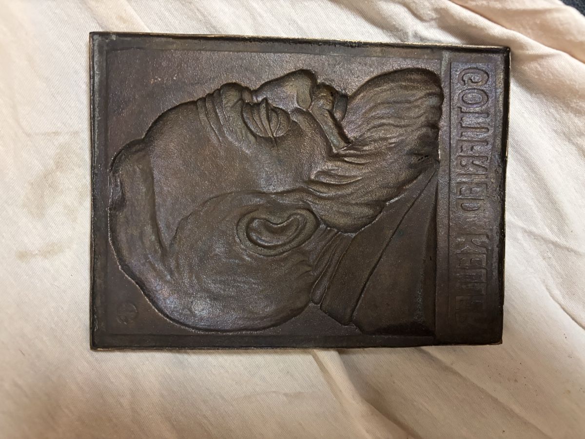 Sculture & Statue: Relief Gottfried Keller bronze antique, rare - collection – Usato da Sâles (Gruyère) venduto da LEALdebarras1 1