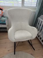 Westing Schaukelstuhl Teddyfell Stoff weiss