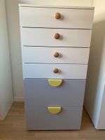 Kommode mit 6 Schubladen, weiss-grau, top Zustand