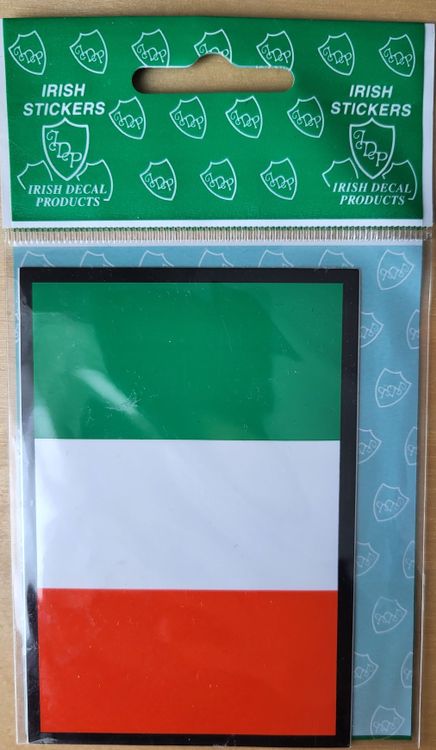 A4 Aufkleberbogen Irland Flaggen – Glänzendes Vinyl, 100 Mikron, Selbstklebend Für Auto, Laptop & Dekoration
