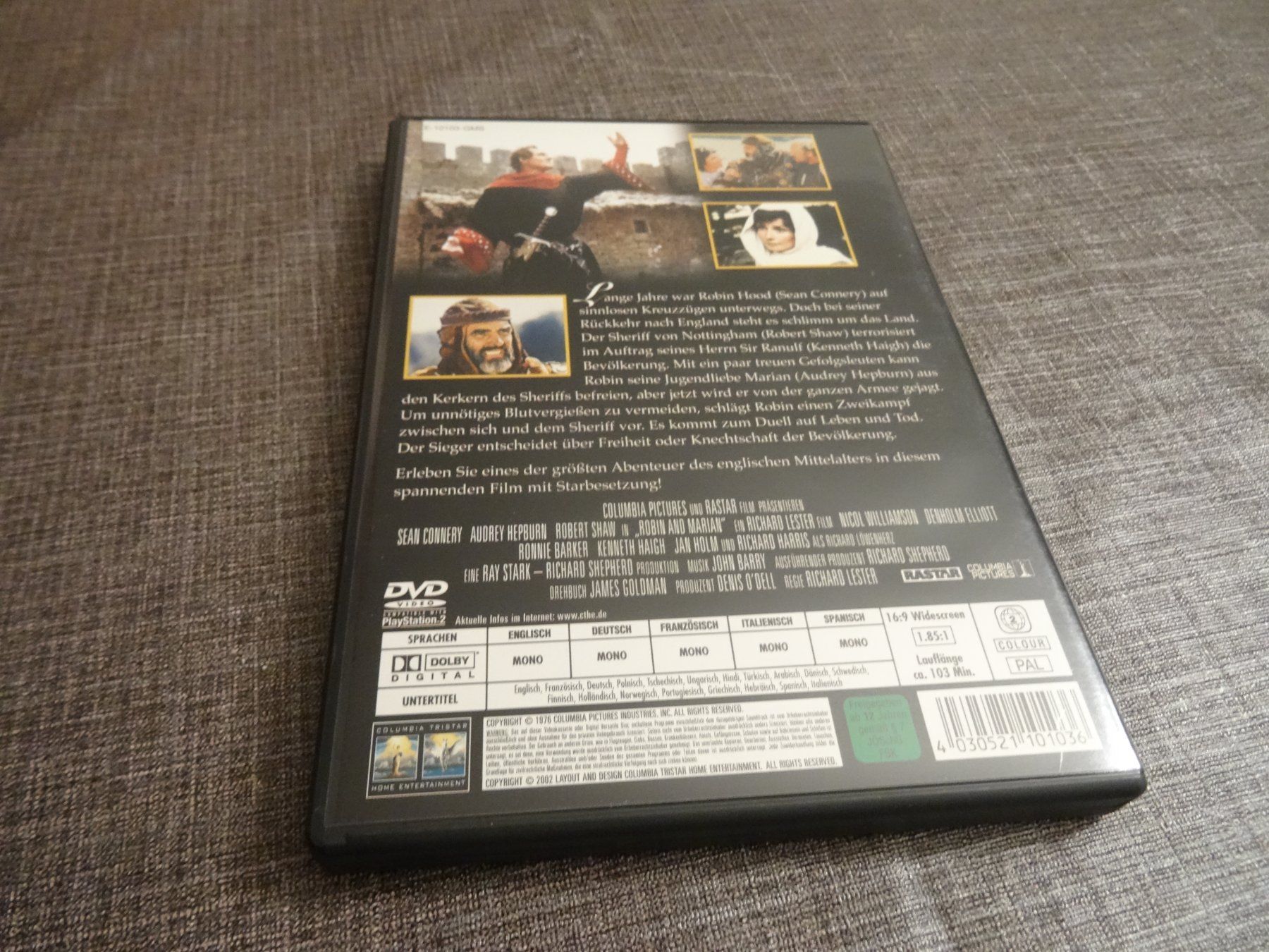 Tous les DVDs: DVD Robin und Marian Sean Connery Audrey Hepburn – D'occasion à Olten par Disc-Verkauf 2