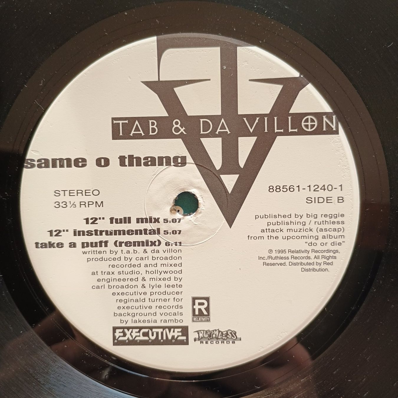Vinyles: Tab & Da Villon ‎– Same O Thang 12" US-1995 VG+/VG – D'occasion à münchenstein par karl_heinz_krasser 3